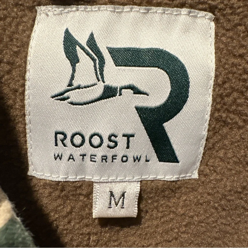 Roost Waterfowl Men’s Size Medium Fleeced Shacket Jacket Button Up Camo Outdoor - Picture 5 of 10